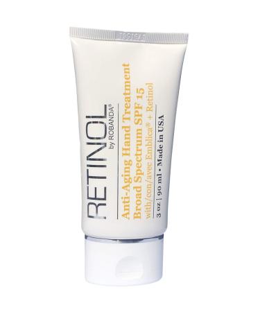 Robanda Retinol Anti-Aging Hand Treatment   Broad Spectrum SPF 15 + Retinol Cream to Repair Dry Skin