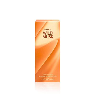 Coty Wild Musk Cologne Spray 1.5 Ounce Women's Fragrance in a Musky Floral Scent Great Gift for Cologne or Perfume Lovers 1 Piece Set Multi