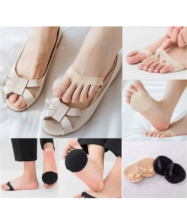 Soleful Solutions High Heel Metatarsal Pads & Invisible Toe Socks (5Pairs Beige) - Buy Online on GoSupps.com