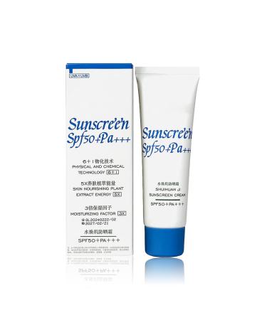Factor 50 Sun Cream - Face Suncreen - Spf 50 Face Moisturiser for UV Rays Protection - Plant Extract Sun Cream - Lightweight Easy Absorb Moisturizing & Remove Dark Spots