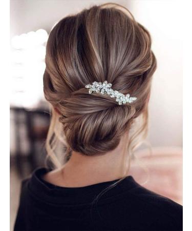 Unicra Rhinestone Bride Wedding Hair Comb - Silver Bridal Hair Piece for Women and Girls - Buy Online on GoSupps.com