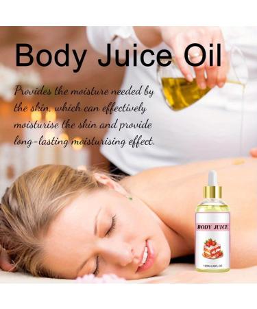 Buy 120ml Organic Strawberry Shortcake Body Juice Oil | Moisturizing & Massage Oil for Men & Women | Natural Strawberry Scent - Buy Online on GoSupps.com