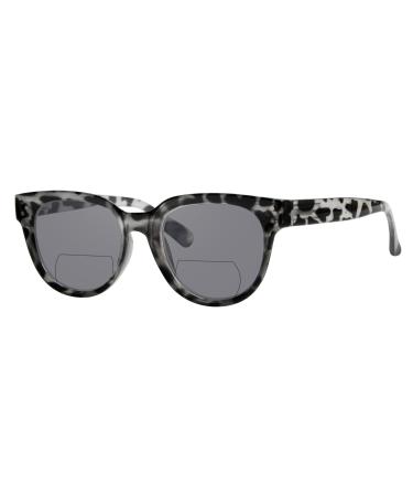 Eyekeper bifocal glasses for women who read under the sun stylish bifocal reading glasses with tinted glass -gray turtle +3.00