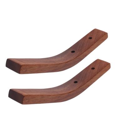 Alipis 2pcs Clothes Hook Wood Clothes Hangers Matte Black Bathroom Accessories Hooks for Hanging Coats Bag 17X2.3CM As Shown 1