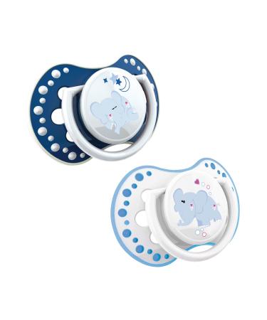 Lovi 22/811boy Dynamic Silicone Pacifier - Orthodontic Glow-in-the-Dark 6-18 Months BPA Free - 2 Pack Night & Day - International Shipping Available - Buy Online on GoSupps.com