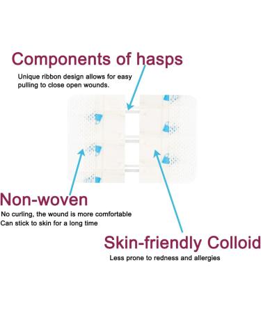 Emergency Wound Closure Strips - Butterfly Bandages for First Aid | Adhesive Sutures for Zipper Laceration Repair (S) - 1 Piece 2.76x1.97 - Buy Online on GoSupps.com