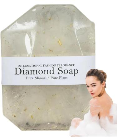 Savon fait main aux pierres pr cieuses savon aux pierres pr cieuses | Savon en barre hydratant naturel avec feuille d or Hydratant nettoyant savon parfum aide adoucir la peau s che savon Troonz Jasmin dor  - Buy Online on GoSupps.com