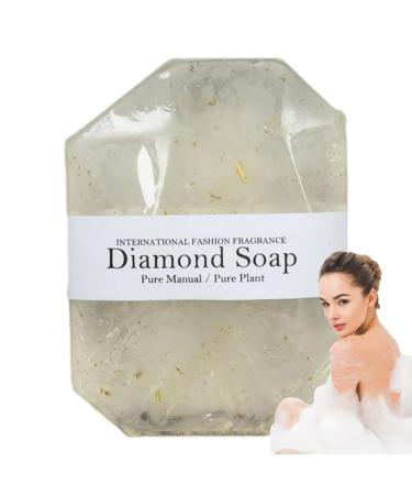 Savon pour les mains en forme de pierre pr cieuse savon artisanal en forme de pierre pr cieuse - Savon naturel la feuille d'or Hydratant nettoyant savon parfum cadeau de savon pour femmes Jasmin dor