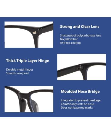 DripShip DRIP Blue Light Blocking Glasses | Anti Eyestrain & Glare | Men & Women | Retro Vintage Fashion - Buy Online on GoSupps.com