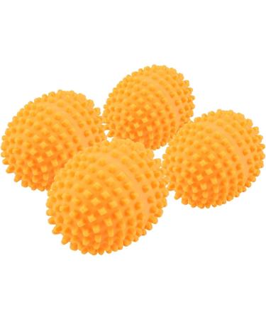 Yctze Set of 4 Orange Reusable Dryer Balls - Antistatic Unscented XL Plastic for Home Laundry & Lint Removal - Buy Online on GoSupps.com