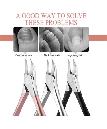 HAODUOO Professional Nail Art Clipper Nipper Dead Skin Shear Polishing Manicure Care Tools Stainless Steel Nail Cutter Trimmer(Svart) 12.5*5.5cm Svart - Buy Online on GoSupps.com