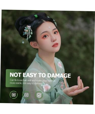 minkissy 1 Pair Antique Pair Clip Hanfu Hair Accessories Rhinestone Barrettes for Women Flower Embellishments Retro Hair Clips Decorative Hair Clips Chinese Hair Pins Flower Hair Clips Miss - Buy Online on GoSupps.com