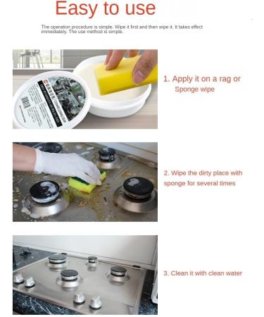Strong stainless steel cleaner metal cleaner kitchen multifunctional cleaning paste cleaning agent stain remover - Buy Online on GoSupps.com