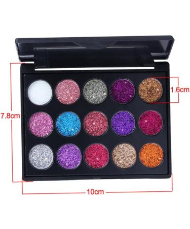 Beavorty 3pcs 15 Eyeshadow Eye Shadow Palettes Makeup Palette Sequins Diamond 1 count (Pack of 1) As Shownx3pcs - Buy Online on GoSupps.com