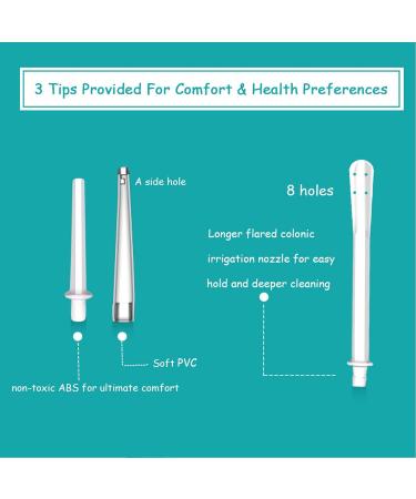 Silicone Input Hose for Intestinal Cleaning - 4 Reusable Tips Controlled Water Flow Enema Accessories - Buy Online on GoSupps.com