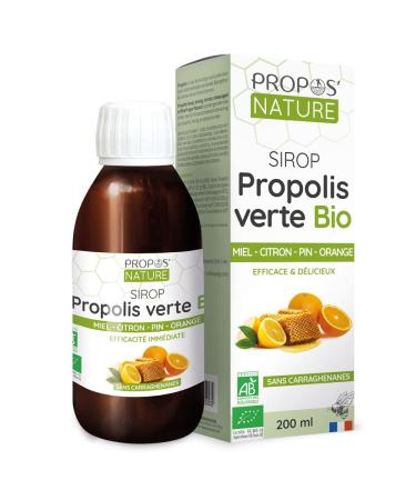About Nature Organic Green Propolis Syrup (AB Certified) 200 ml