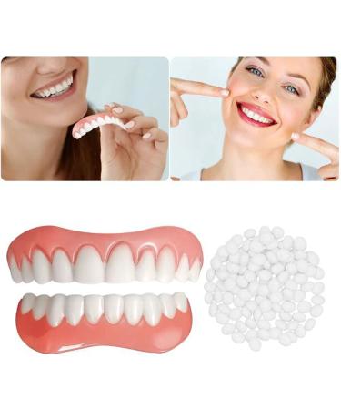 MOMBIY Teeth Veneer - Natural Shade Cosmetic Teeth Enhancer | 2pcs White Accessories for Confident Smile - Buy Online on GoSupps.com