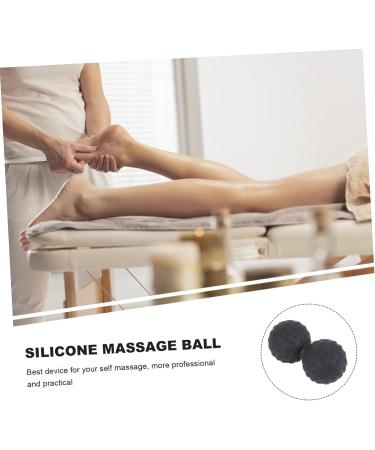 Marmerdo Yoga & Massage Ball - Fitness Gym Roller | Body & Foot Massager Device | Double Ice Hockey Ball - 12x6.3cm Black - Buy Online on GoSupps.com
