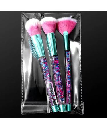 Sparkles Glitter Makeup Brushes Set - Unicorn Fan Foundation Brush with Liquid Red Handle - Perfect Christmas Gift for Teen Girls - Buy Online on GoSupps.com