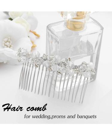 Jeairts Crystal Bride Wedding Hair Comb - Silver Rhinestone Bridal Hair Piece for Women and Girls - Buy Online on GoSupps.com