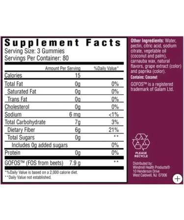 Country Farms Fiber Care Prebiotic Gummies 6g of Fiber Per Serving FOS from Beets Digestive Health Supports Regularity Mixed Fruit Flavor (240 Gummies) - Buy Online on GoSupps.com