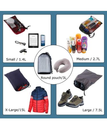 EXERMIL Nylon Stuff Sack Set 5-Piece for Organization & Travel - Various Sizes & Colors - Buy Online on GoSupps.com