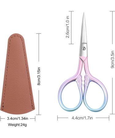 Professional Pink Beauty Tools | Stainless Steel Scissors for Facial Hair Ear Nose Eyebrow & Beard Trimming | Personal Care Essentials - Buy Online on GoSupps.com