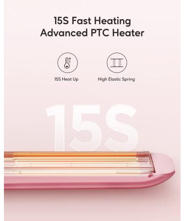 Rose Gold Salon Flat Iron with Titanium Plates - Frizz-Free Hair, Dual Voltage & Auto Shut-Off - Buy Online on GoSupps.com