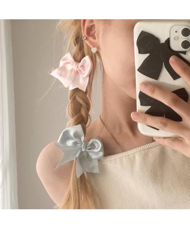 xbiez 1pair Mini Bowknot Shape Hairpins Hot Girls Ribbon Bowknot Hair Clip Makeup Hair Clip for Woman Ponytail Hair Clip Pink - Buy Online on GoSupps.com