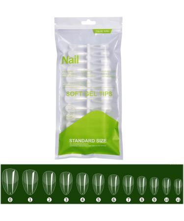 FEIlei Long Coffin Fakes Nail Tips Acrylic Press on Nails Clear Artificial False Nails - Buy Online on GoSupps.com