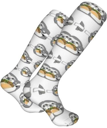 Shop Sloth Tacos Compression Socks for Men & Women - 15-20 mmHg Support for Running & Cycling - Boost Circulation - Buy Online on GoSupps.com