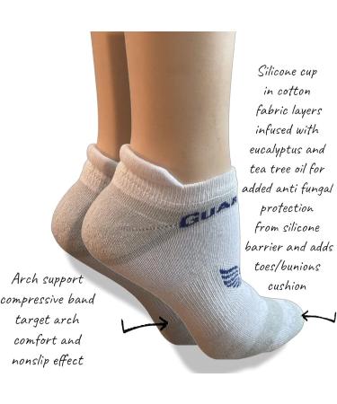 GUARDIANGEL Diabetic Neuropathy Socks for Men | Silicone Cushioned Toes, Arch Compression, Bunion Guard | Prevent Swelling/Ulcers | Podiatrist Recommended | Size 9-14 - Buy Online on GoSupps.com