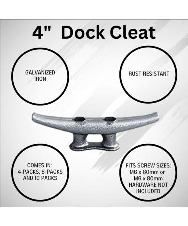 4-Pack Simplified Living 8 Galvanized Iron Dock Cleat - Strong and Reliable - Buy Online on GoSupps.com