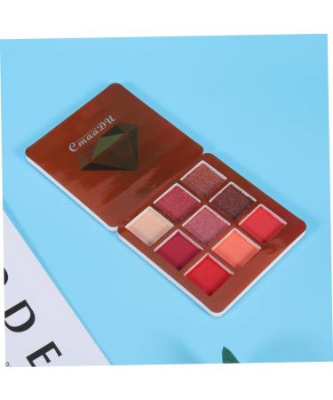 Mipcase Makeup Plattete 9 Matte Eyeshadow Glitter Eye Shadow Long-lasting Eyeshadow Women Eye Shadow Powder Eye Shadow Flash 1 count (Pack of 1) Red - Buy Online on GoSupps.com