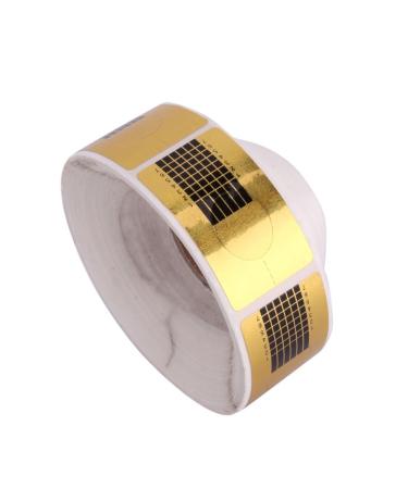 Roll of 500 Golden Nail Extension Cards - UV Gel Nail Forms Set for Perfect Nail Art - Buy Online on GoSupps.com