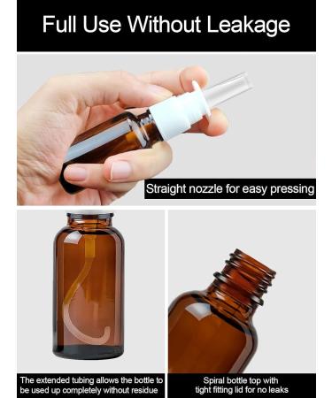 Furuising 6pcs Nasal Spray Bottle 20ml Glass Amber Refillable Fine Mist Atomizer Small Empty Nasal Sprayer with Funnel and Labels for Saline Essential Oils - Buy Online on GoSupps.com