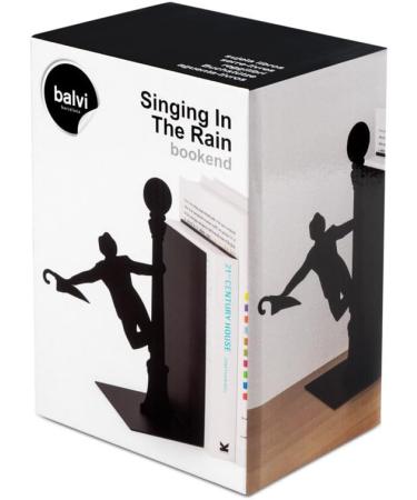 Buy Balvi Bookend 'Singing In The Rain' - Black Decorative Metal for Stylish Home & Office Storage | International Shipping Available - Buy Online on GoSupps.com