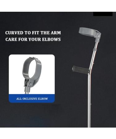 Ergonomic Forearm Crutches for Adults Open Full Cuff Adjustable Length High Density Sturdy Aluminum - Buy Online on GoSupps.com