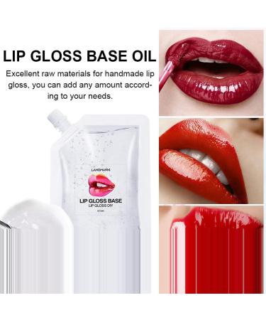 Holds 50ml gloss base healthy lip gloss base 50ml clear lip gloss base for DIY lip gloss kit hydrated moisturizing lips safe for sensitive skin - Buy Online on GoSupps.com
