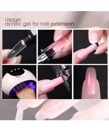 Poly Nail Gel 15ml - Bright Luminous Gel for Nail Extensions | UV Gel for DIY Nail Art & Salons - Anself Color J11 - Buy Online on GoSupps.com