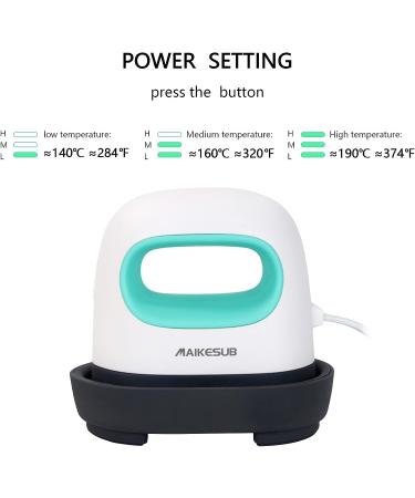 MAIKESUB Mini Heat Press Machine for T-Shirts, Shoes & Hats - Portable Green Iron for HTV Vinyl Projects - Buy Online on GoSupps.com
