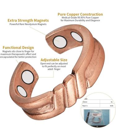 Yinox Heart-Shaped Magnetic Therapy Jewelry for Women - Pure Copper 3500 Gauss Strong Magnetism for Arthritis & Migraines Relief Slimming Effect - Buy Online on GoSupps.com