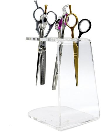 Fellflying Acrylic Scissors Holder - Acrylic Rack Salon Shear Holder Groomer Scissor Stand Hairdresser Organizer- Clear 6 Holes Stylist Tool Rack for Barber Shop Home - Buy Online on GoSupps.com