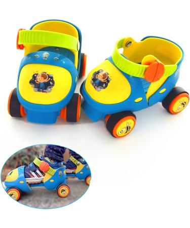 Adjustable Kids Quad Roller Skates Shoes with Safe Lock - Baby Blue - Buy Online on GoSupps.com