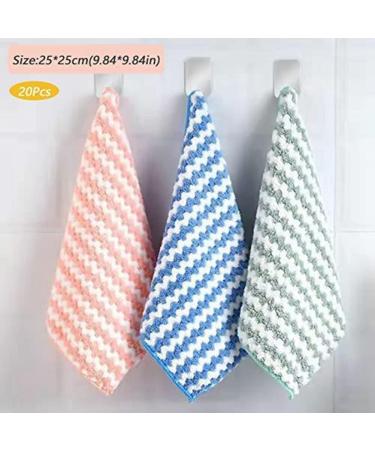 tesrgre 20Pcs Microfibre Cleaning Rag Super Absorbent Coral Fleece Cloth Scouring Towel Pad Microfibre Cleaning Cloth - Buy Online on GoSupps.com