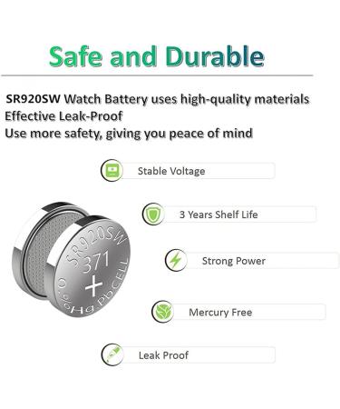 Buy 10PCS 1.5V SR920SW 371 370 LR921 AG6 Silver Oxide Watch Battery - Long-lasting Performance for Your Timepieces - Buy Online on GoSupps.com