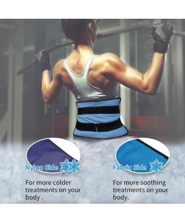 Large Reusable Gel Ice Pack for Injuries - Hot Cold Compress Wrap for Shoulder, Back, Knee, Hip - with Straps - 2 Sizes Available - Buy Online on GoSupps.com