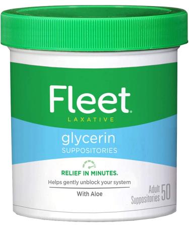 Fleet Adult Glycerin Suppositories 50-Count (2-Pack)