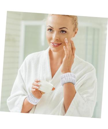 BESTYASH 2pi ces Bracelet de Lavage du Visage Lot de Bracelet Souple pour Spa Serviettes Absorbantes pour Fille lastique pour Yoga et Nettoyage Gris - Buy Online on GoSupps.com