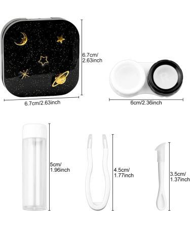 Jagowa Contact Lens Cases Travel Contact Lens Soaking Storage Case with Mirror Starry Shinny Portable Glasses Holder - Buy Online on GoSupps.com